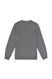 Erkek Çocuk Gri Melanj Basic V Yaka Kazak 50294200-vr086