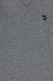 Erkek Çocuk Gri Melanj Basic V Yaka Kazak 50294200-vr086