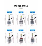 C6 LED XENON 2 Adet H7 Led Xenon 38W 7800LM 6500K Far Ampülü  seri =K-K