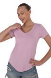 Extra Yumuşak Viscon Tişört-Lavanta Pembesi 