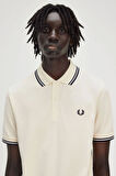 Fred Parry Erkek Ekru Polo Yaka T-shirt