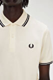 Fred Parry Erkek Ekru Polo Yaka T-shirt