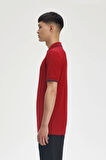 Fred Parry Erkek Kırmızı Polo Yaka T-shirt