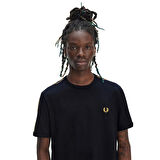 Fred Parry Erkek Siyah Logo Detaylı T-shirt