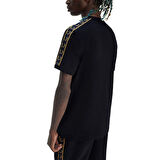 Fred Parry Erkek Siyah Logo Detaylı T-shirt
