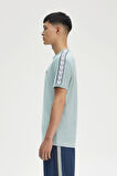 Fred Parry Erkek Mavi Logo Detaylı T-shirt