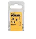 Dewalt T10x25mm Torx Tornavida Bits Uç (5 Adet) DT7253