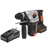 WORX WX380.9C 20Volt 2.0Ah. 2.2J Li-ion Tek Akülü Şarjlı Profesyonel SDS-Plus Pnömatik Kırıcı/Delici 