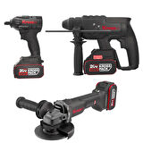 Kress KRKS1 KUB30.2 + KU390.4 + KUH10.2 20Volt/4Ah. 6 Adet Akülü Profesyonel Kombo Set 