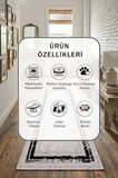 Rasta Siyah Modern Dijital Baskı Yıkanabilir Kaymaz Yolluk Halı