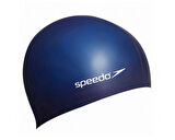 Speedo Plain Flat Silicone Cap Bone 8-709910011 Mavi