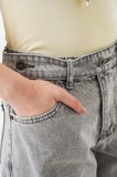 Kadın Yüksek Bel Kot Pantolon 30081 - Gri