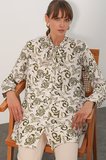 Kadın Desenli Uzun Tunik 5998 - Haki