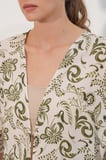 Kadın Desenli Oversize Kimono 5999 - Haki