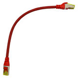 DIGITUS CAT6A S-FTP PATCH CORD 0,25 MT RED (10'LU PAKET)