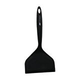 SİLİKON - SİYAH   JUMBO - GENİŞ AĞIZ  SPATULA  25.5CM -- AĞIZ: 12CM (5042)