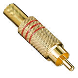 TOS RCA FİŞ METAL GOLD ERKEK KONNEKTÖR (KIRMIZI KODLU) (5042)