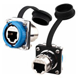 DİŞİ - DİŞİ IP68 SU GEÇİRMEZ METAL RJ45 KONNEKTÖR (5042)