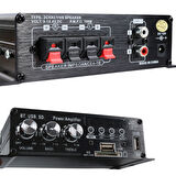 12 VOLT 100 WATT MOTOSİKLET BLUETOOTH AMFİ USB/SD 2 KANAL PAZARCI - ANFİ (154X80X42MM) (5042)