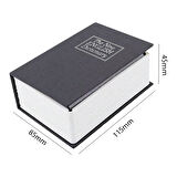 KİTAP GÖRÜNÜMLÜ METAL KASA KUMBARA TİPİ 115X85X45MM (5042)