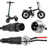 3 PİNLİ GİNGER ELEKTRİKLİ BİSİKLET - MOTOSİKLET - ARAÇ AKÜ ŞARJ KONNEKTÖRÜ (5042)