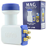 MAG DÖRTLÜ QUAD LNB ALTIN UÇLU NEC CHİP 0.1DB (5042)