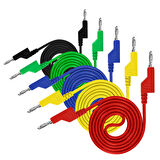 5 RENKLİ 1 METRE 1000V - 19A MULTIMETRE TEST UÇLARI KABLO KİTİ (5042)