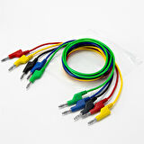 5 RENKLİ 1 METRE 1000V - 19A MULTIMETRE TEST UÇLARI KABLO KİTİ (5042)