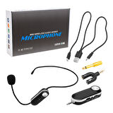 MAGICVOICE MV-1306H UHF 1 HEADSET ŞARJLI KABLOSUZ TELSİZ MİKROFON (5042)