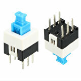 TACTILE PUSH BUTTON ON/OFF ANAHTARLI SWİTCH 7X7 MM 6 BACAKLI KİLİTLİ (IC-196) (5042)