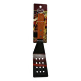 AHŞAP SAPLI EĞİMLİ - DELİKLİ MUTFAK SPATULA (5042)