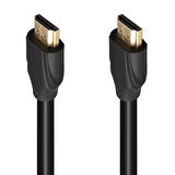 FULLY G-507K PLASTİK DÜZ SİYAH 25 METRE GOLD POŞETLİ HDMI KABLO (5042)