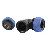 SD28 SU GEÇİRMEZ 2 PİN 28 MM YUVARLAK KONNEKTÖR (90° DİRSEK) (5042)