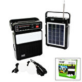 3IN1 - SOLAR2İN1 DİK MODEL EL FENERİ - RADYO - MP3BLUETOOTH - USB/ TF PORT - 2 PARÇA  AMPUL KABLOLU - POWERBANK (5042)