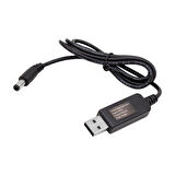 USB TO DC 5.5*2.5MM UÇLU 12 VOLT - 1 AMPER 5 VOLT TO 12 VOLT ÇEVİRİCİ ADAPTÖR (5042)
