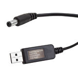 USB TO DC 5.5*2.5MM UÇLU 12 VOLT - 1 AMPER 5 VOLT TO 12 VOLT ÇEVİRİCİ ADAPTÖR (5042)