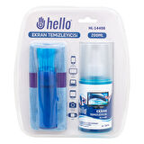 HELLO HL-14408 SPREY + FİBER BEZ + FIRÇA 200ML LCD EKRAN TEMİZLEME SETİ (5042)