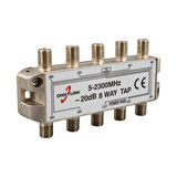 DIGITURK 5-2150 MHZ 20DB 8 YOLLU TAP SWITCH 1/8 SPLITTER (5042)