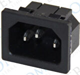 C14 POWER SOKET ERKEK KULAKSIZ AS-04 (IC-212B) (5042)