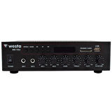 WESTA WM-750U 80W MİNİ 100V/70V/4-16 OHM USB/SD/BLUETOOTH/ UK-2 MİK.GİRİŞ TRAFOLU ANFİ (5042)
