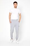 Erkek Kargo Cepli Jogger Fit Eşofman Altı Gri