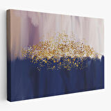Mavi ve Gold'un Uyumu Modern Kanvas Tablo-5045