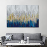 Mavi ve Gold'un Müthiş Uyumu Modern Kanvas Tablo-5046