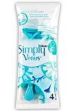 Gillette Simply Venüs 4'lü Çift Bıçaklı Tüm Cilt Tipleri İçin Kullan At Tıraş Bıçağı