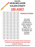 Isimli Okul Etiketi Defter Kitap Kalem Etiketi 190 Adet