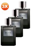 Elite Gentleman in Black Erkek Parfüm Edt 75 Ml. Üçlü Set