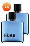Avon Musk Marine Erkek Parfüm Edt 75 Ml. İkili Set