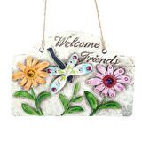 ASILABİLİR BALKON VE BAHÇE SÜSÜ HOŞGELDİN ARKADAŞIM YAZILI 15X15X2CM