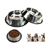 Pati Desenli Çelik Mama ve Su Kabı 8 Oz 250 ml 15 cm
