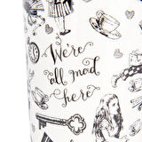 Mikasa x V&A Alice In Wonderland 350ml Silikon Kapaklı Porselen Çift Çidarlı Kupa